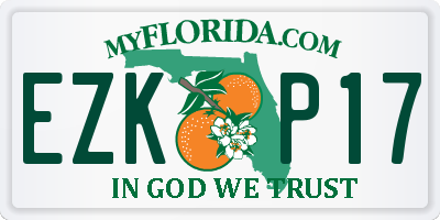 FL license plate EZKP17