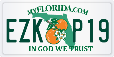 FL license plate EZKP19