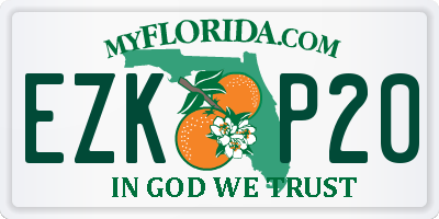 FL license plate EZKP20