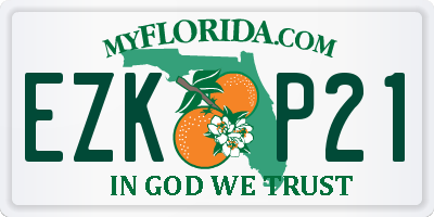 FL license plate EZKP21