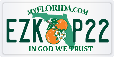 FL license plate EZKP22