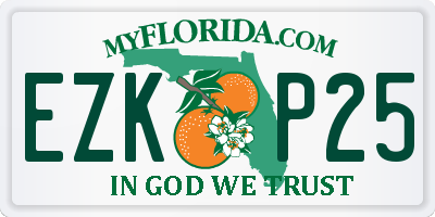 FL license plate EZKP25