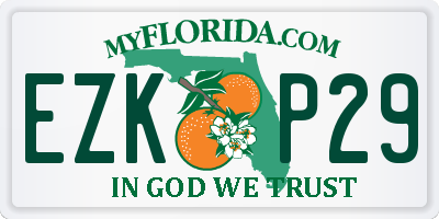 FL license plate EZKP29