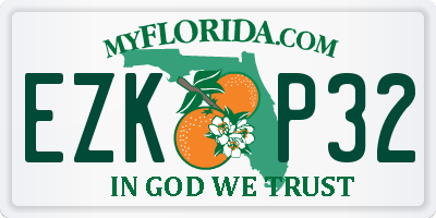 FL license plate EZKP32