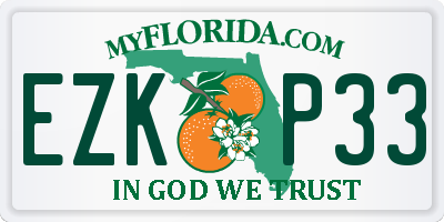 FL license plate EZKP33