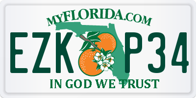 FL license plate EZKP34