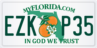 FL license plate EZKP35