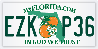 FL license plate EZKP36