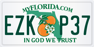 FL license plate EZKP37