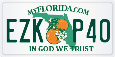 FL license plate EZKP40