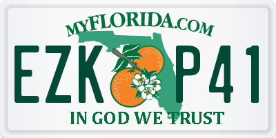 FL license plate EZKP41