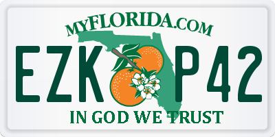 FL license plate EZKP42