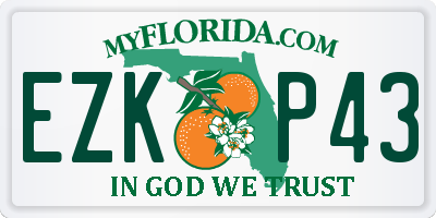 FL license plate EZKP43