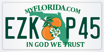 FL license plate EZKP45