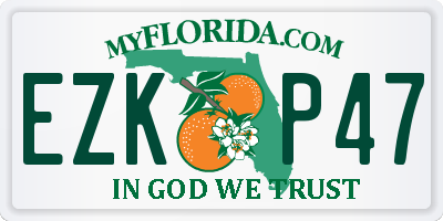 FL license plate EZKP47