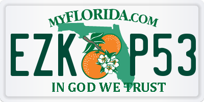 FL license plate EZKP53