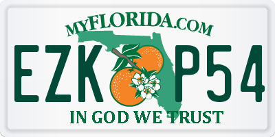 FL license plate EZKP54