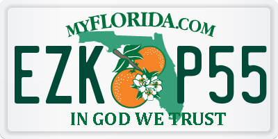 FL license plate EZKP55