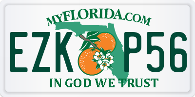 FL license plate EZKP56