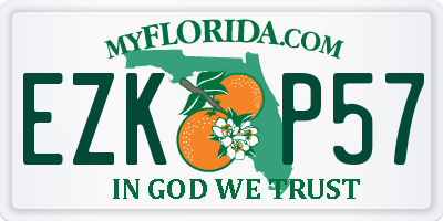 FL license plate EZKP57