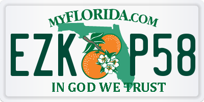 FL license plate EZKP58