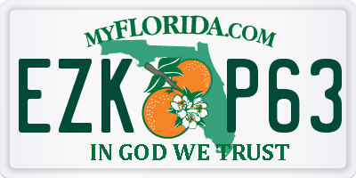 FL license plate EZKP63