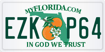 FL license plate EZKP64