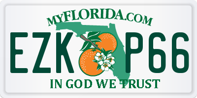 FL license plate EZKP66