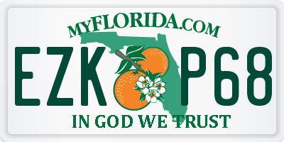 FL license plate EZKP68