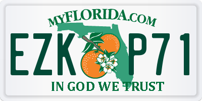 FL license plate EZKP71