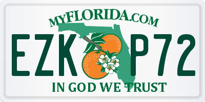 FL license plate EZKP72