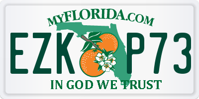 FL license plate EZKP73