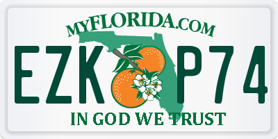 FL license plate EZKP74