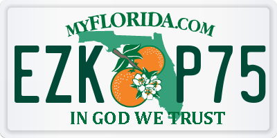 FL license plate EZKP75