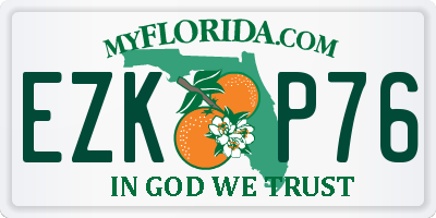 FL license plate EZKP76