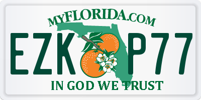 FL license plate EZKP77