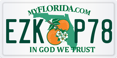 FL license plate EZKP78