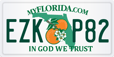 FL license plate EZKP82