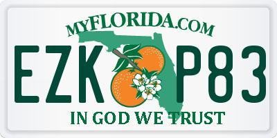 FL license plate EZKP83