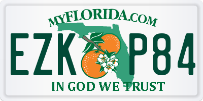 FL license plate EZKP84