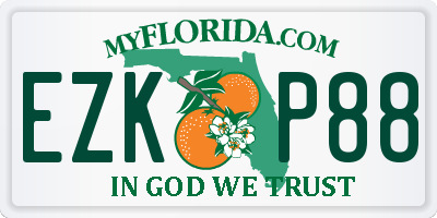 FL license plate EZKP88