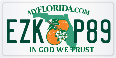 FL license plate EZKP89