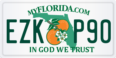 FL license plate EZKP90