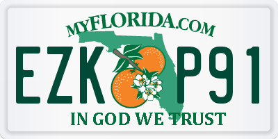 FL license plate EZKP91