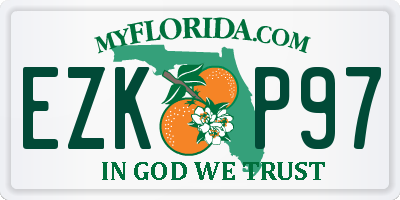 FL license plate EZKP97