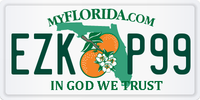 FL license plate EZKP99