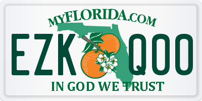 FL license plate EZKQ00