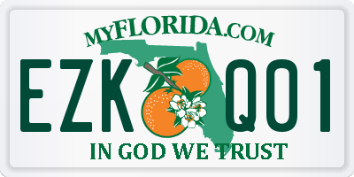 FL license plate EZKQ01