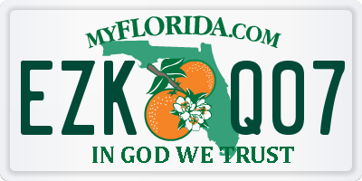 FL license plate EZKQ07