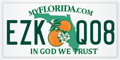 FL license plate EZKQ08